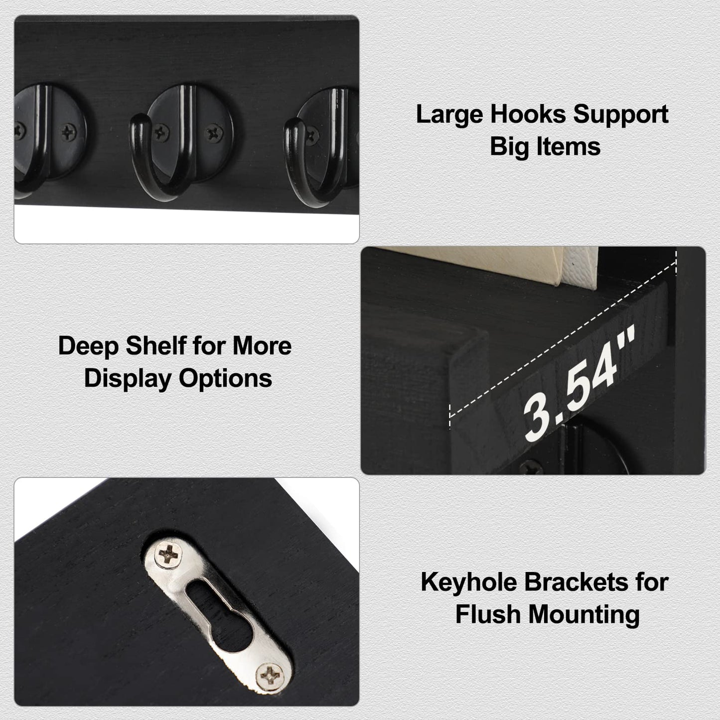 Wall Key & Mail Holder – Wood