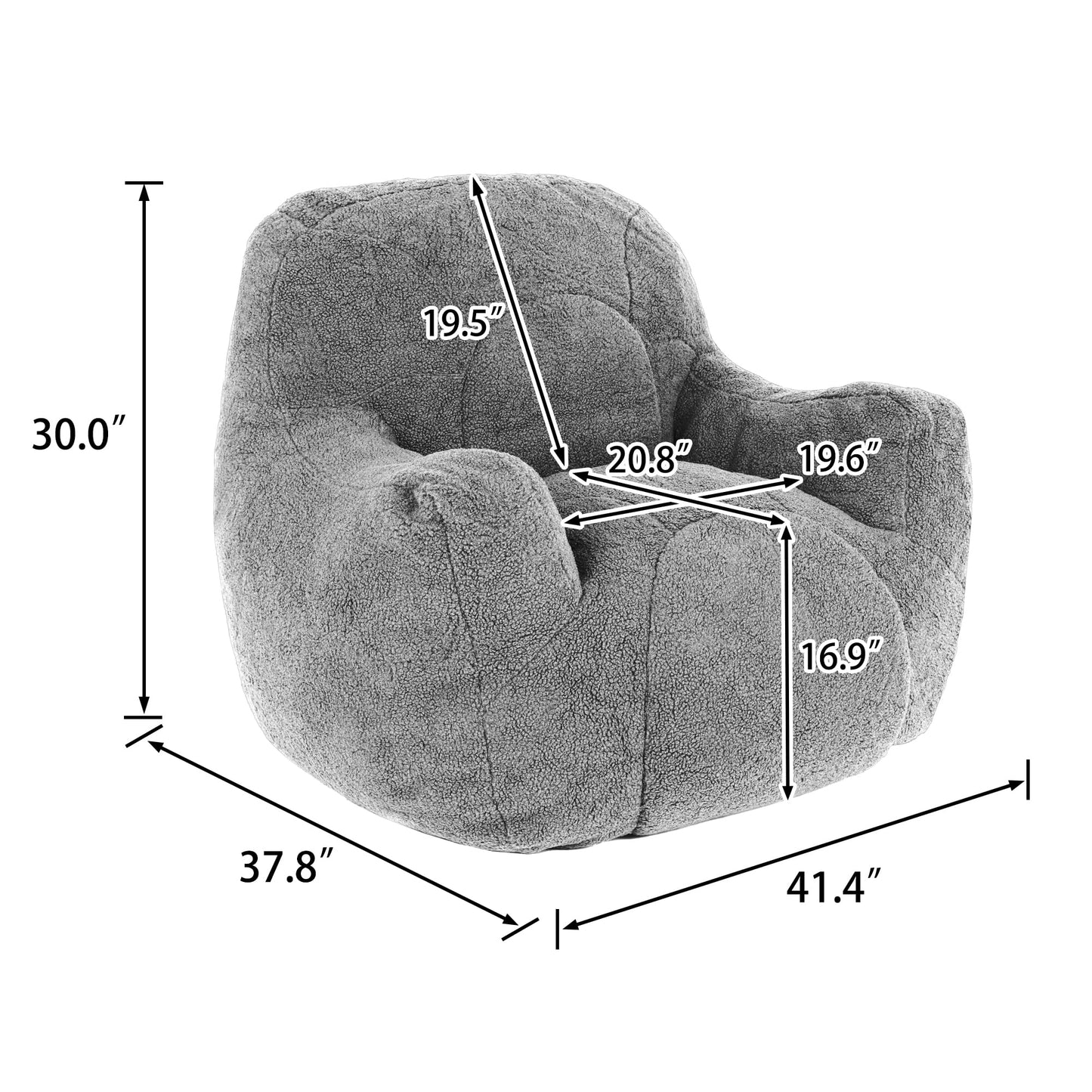 Furniliving White Bean Bag Chair