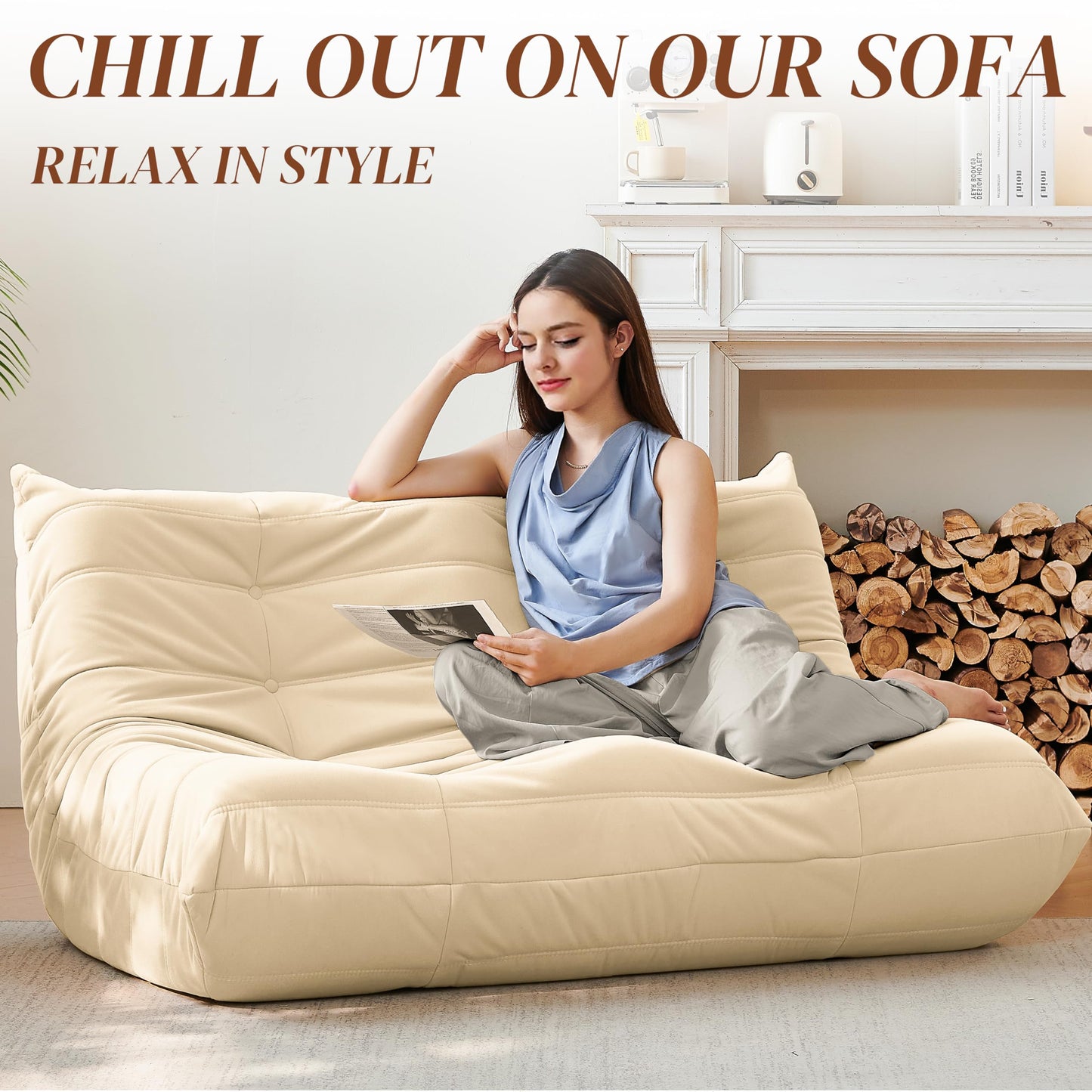 Dark Gray Memory Foam Bean Bag Chair