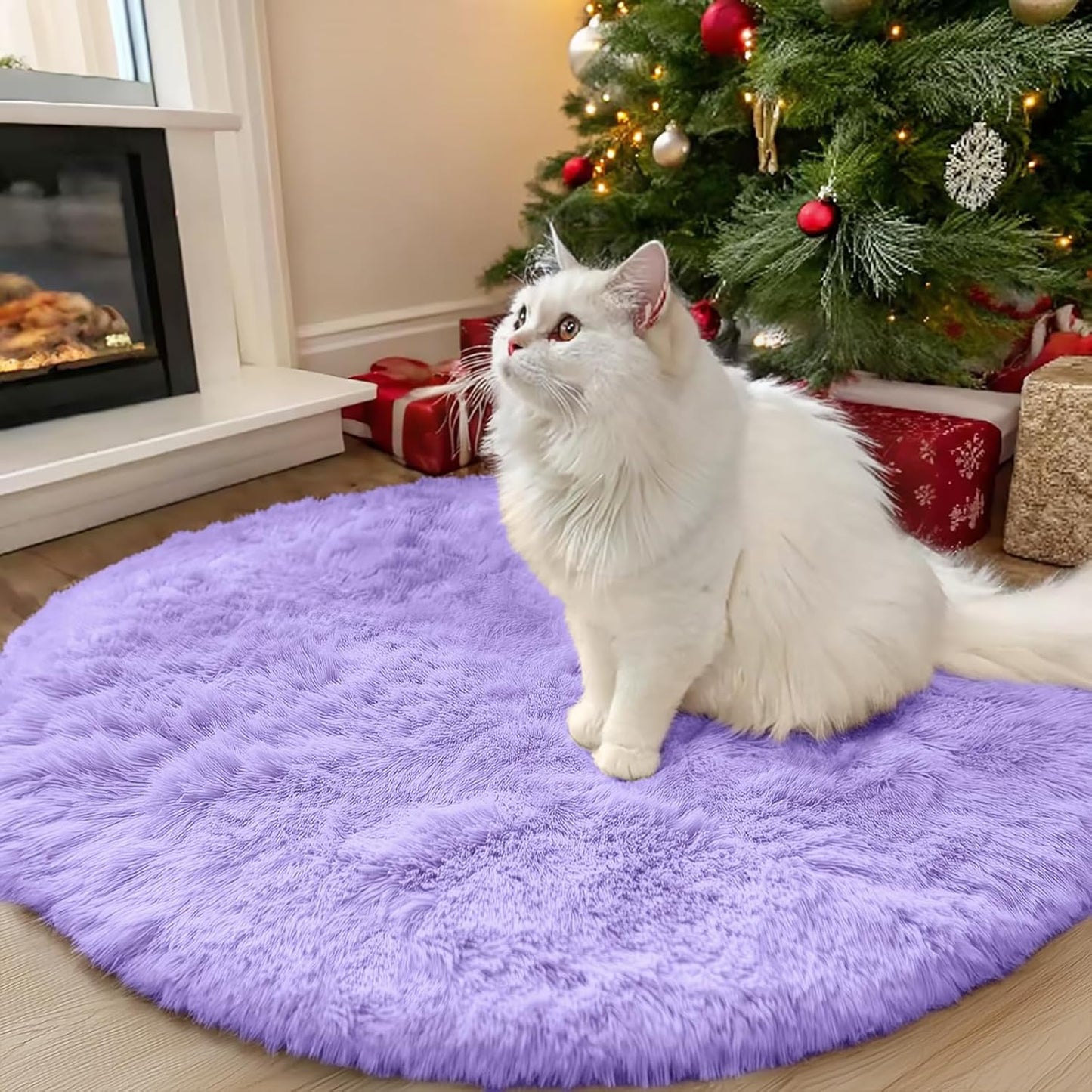 OLANLY 4x5.9 Grey Shag Rug