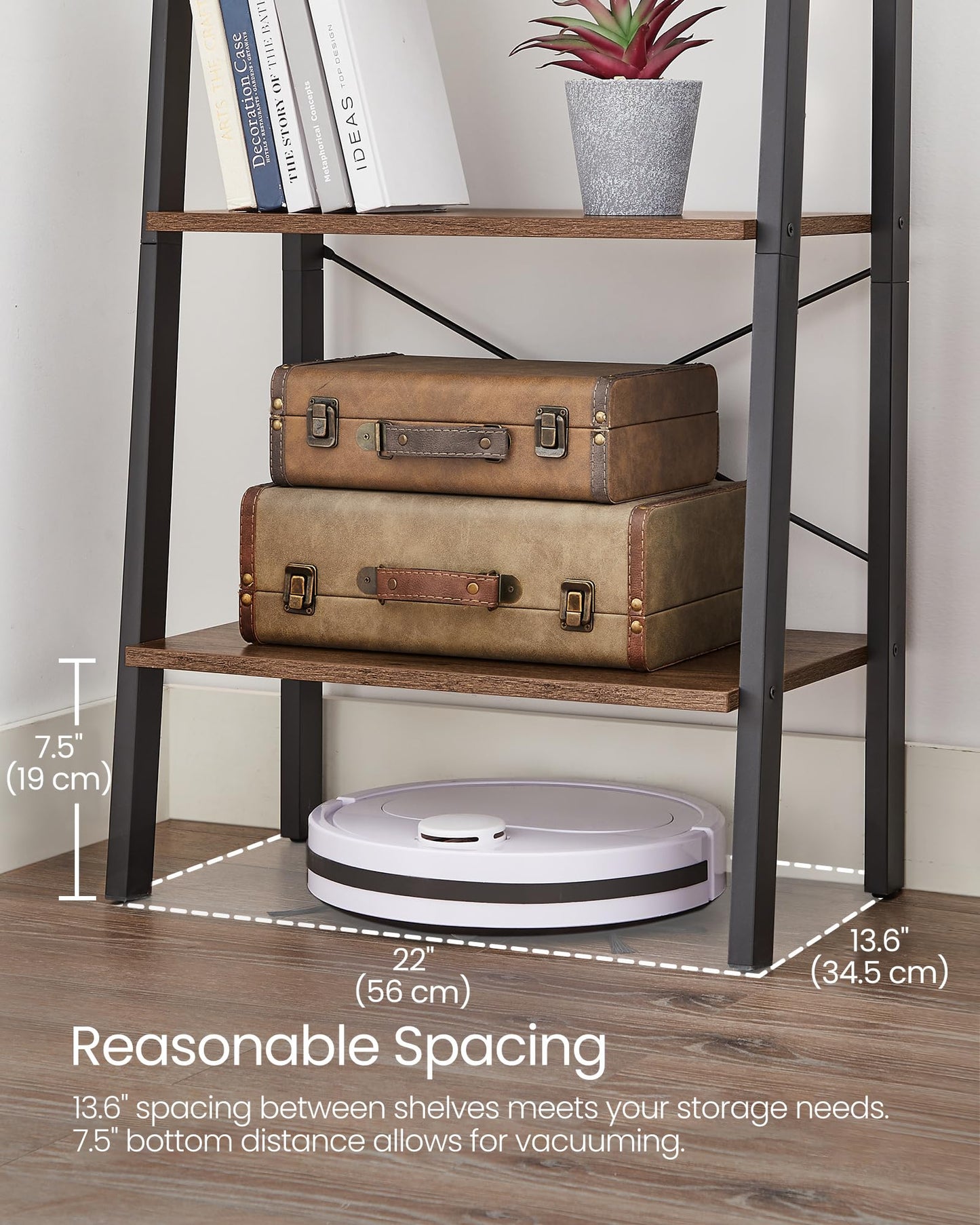 VASAGLE 5-Tier Ladder Bookshelf