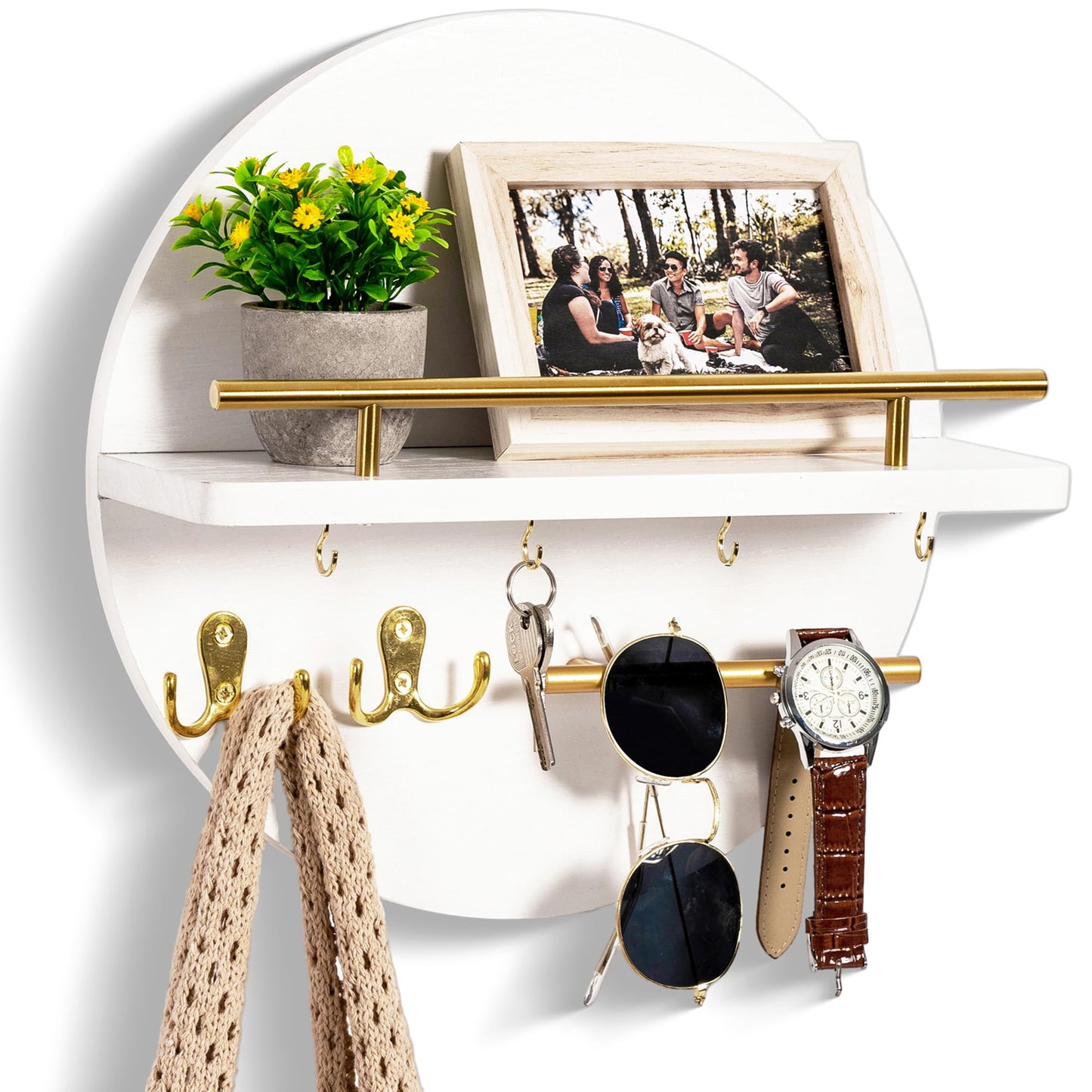 Wall Key & Mail Holder – Rustic