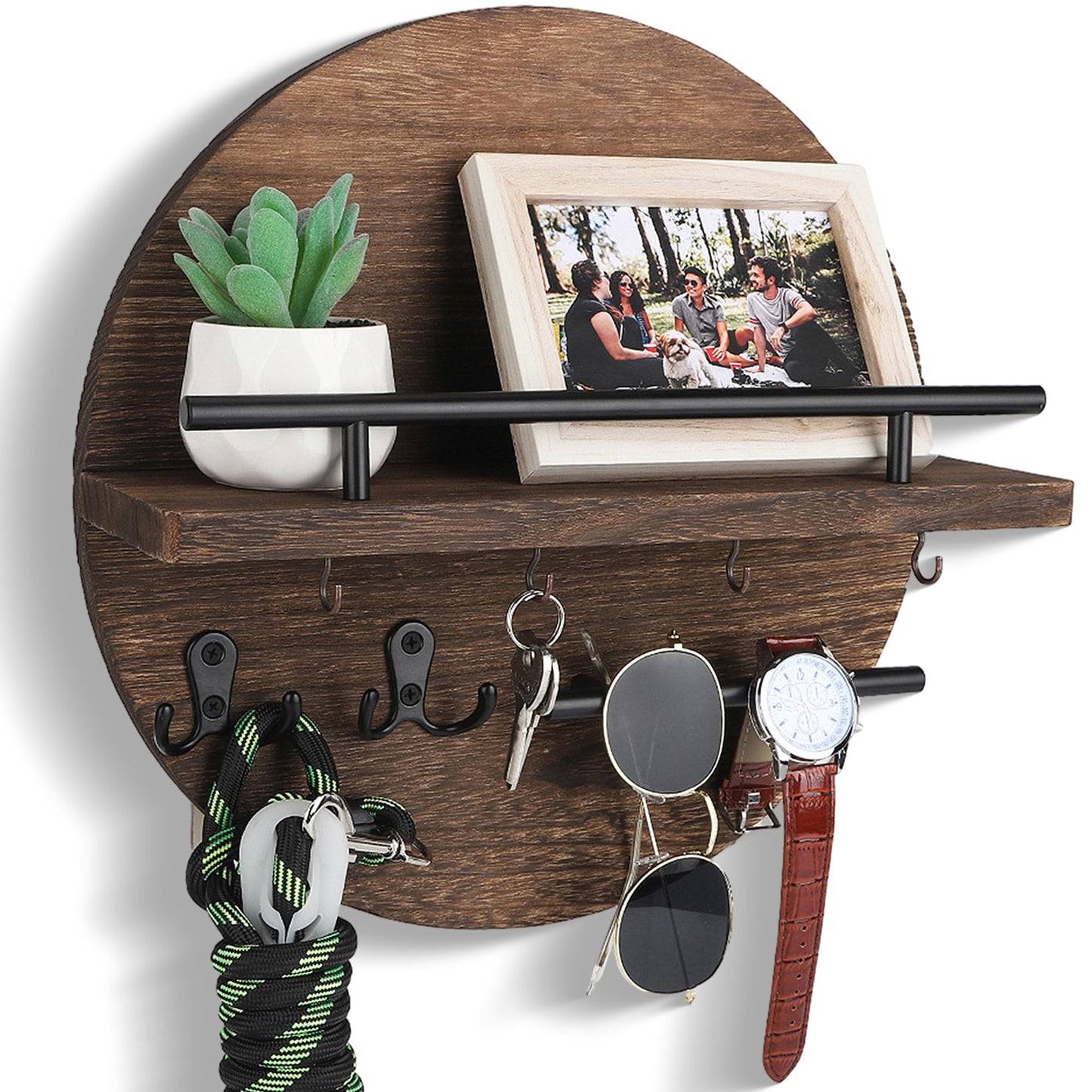 Wall Key & Mail Holder – Rustic