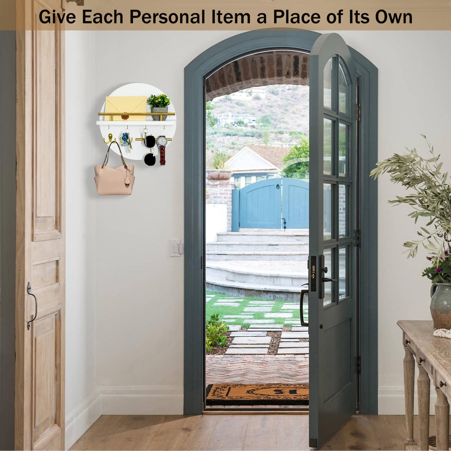 Wall Key & Mail Holder – Rustic