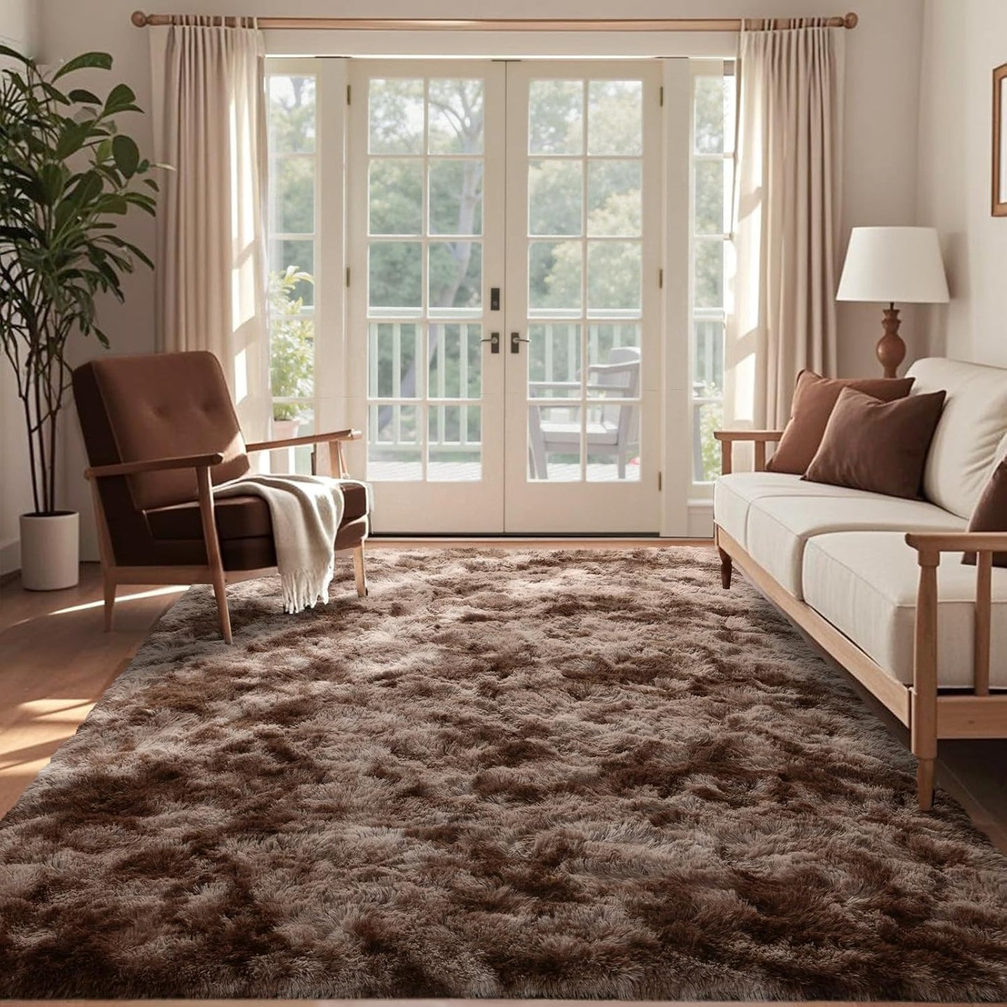 6x9 Ft Dark Grey Shag Area Rug
