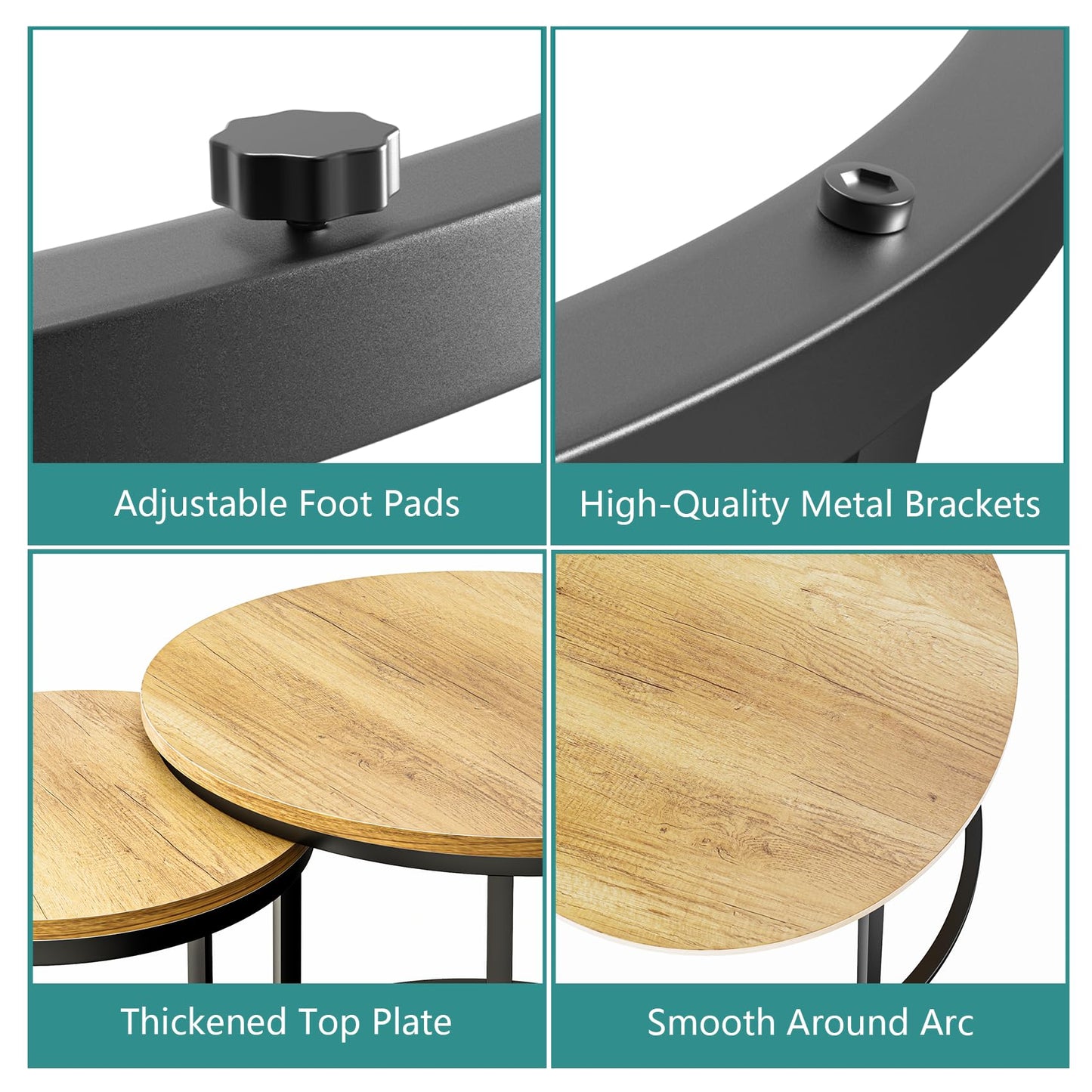 White Nesting Coffee Tables, 2-Pack