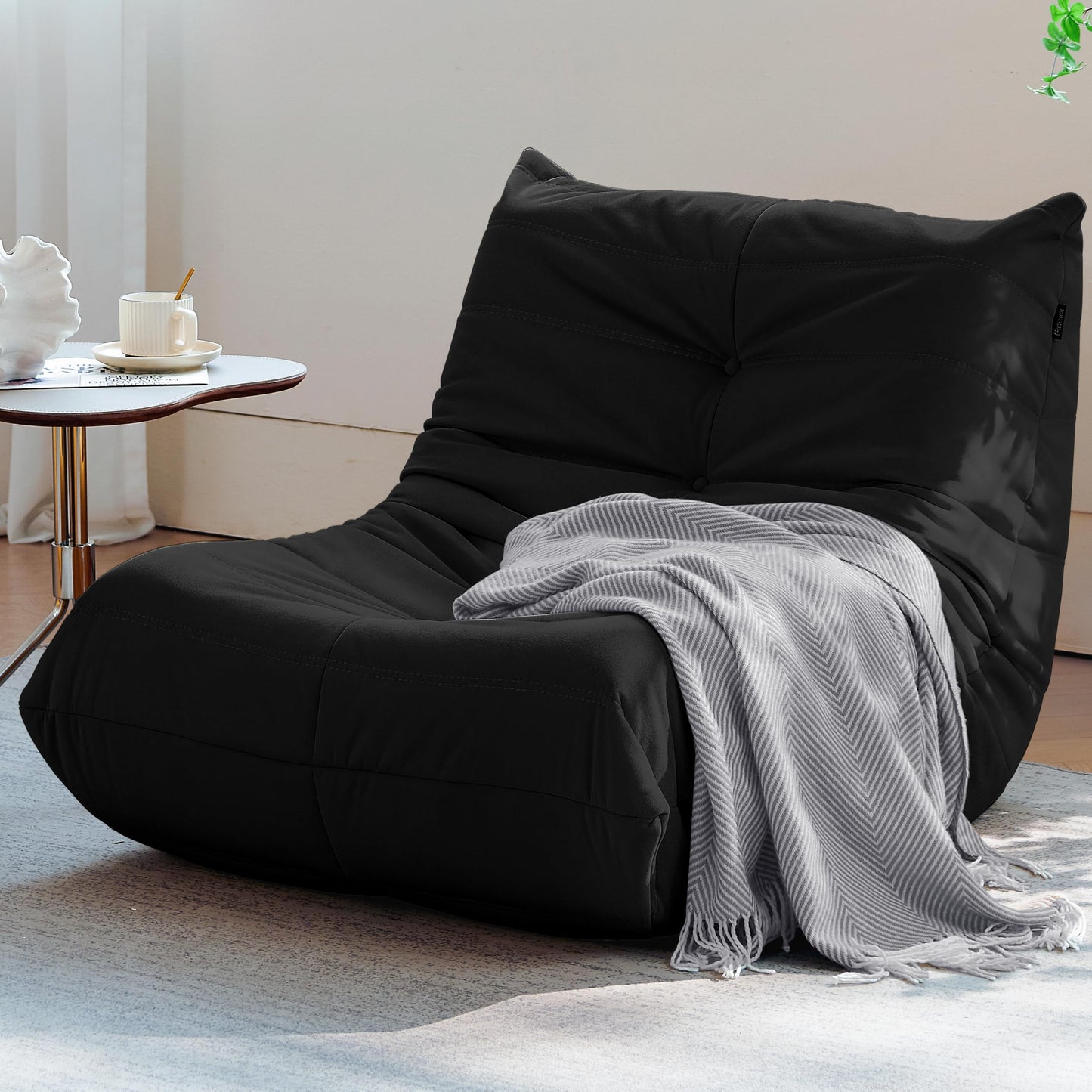 Dark Gray Memory Foam Bean Bag Chair