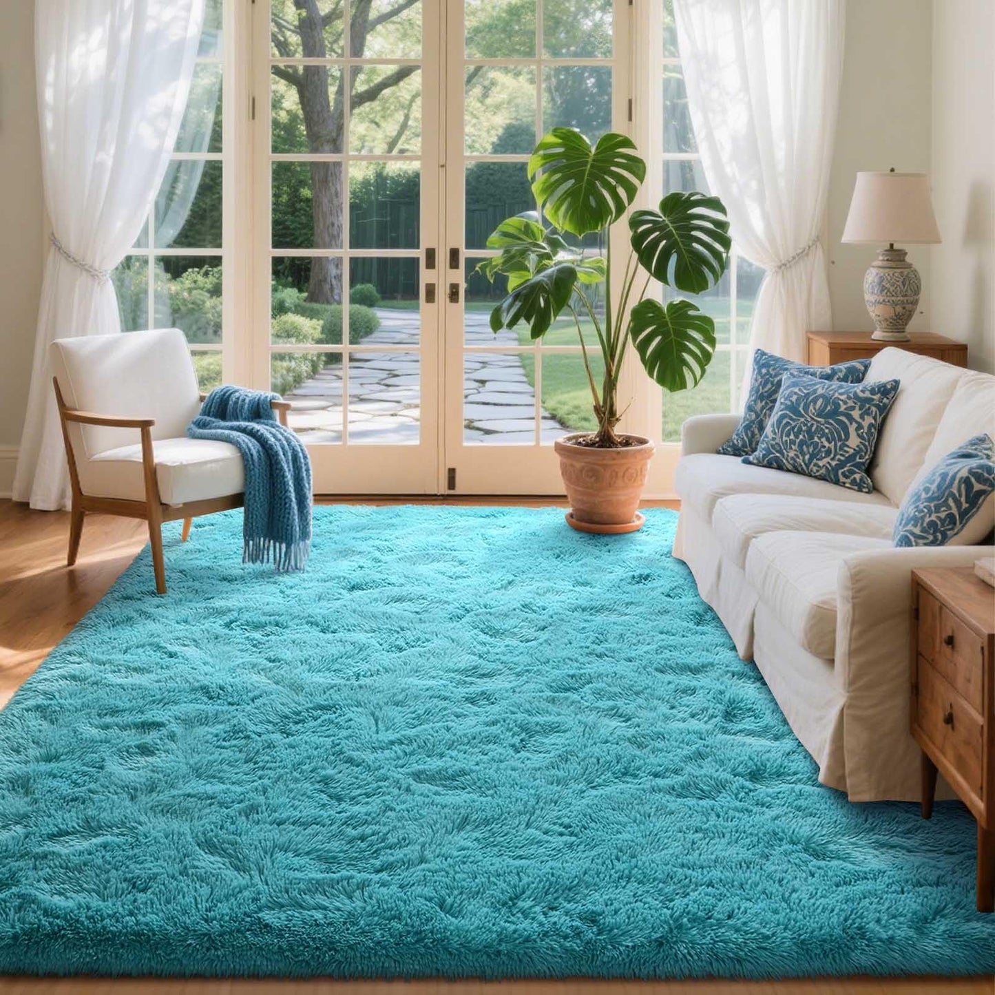 6x9 Ft Dark Grey Shag Area Rug