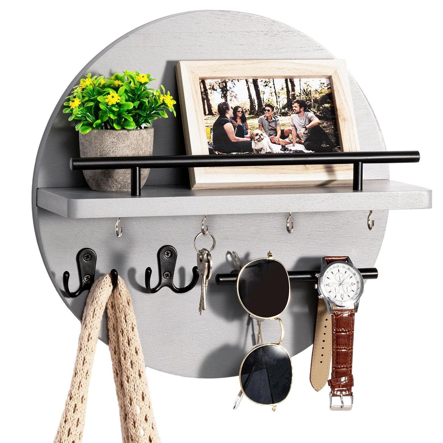 Wall Key & Mail Holder – Rustic