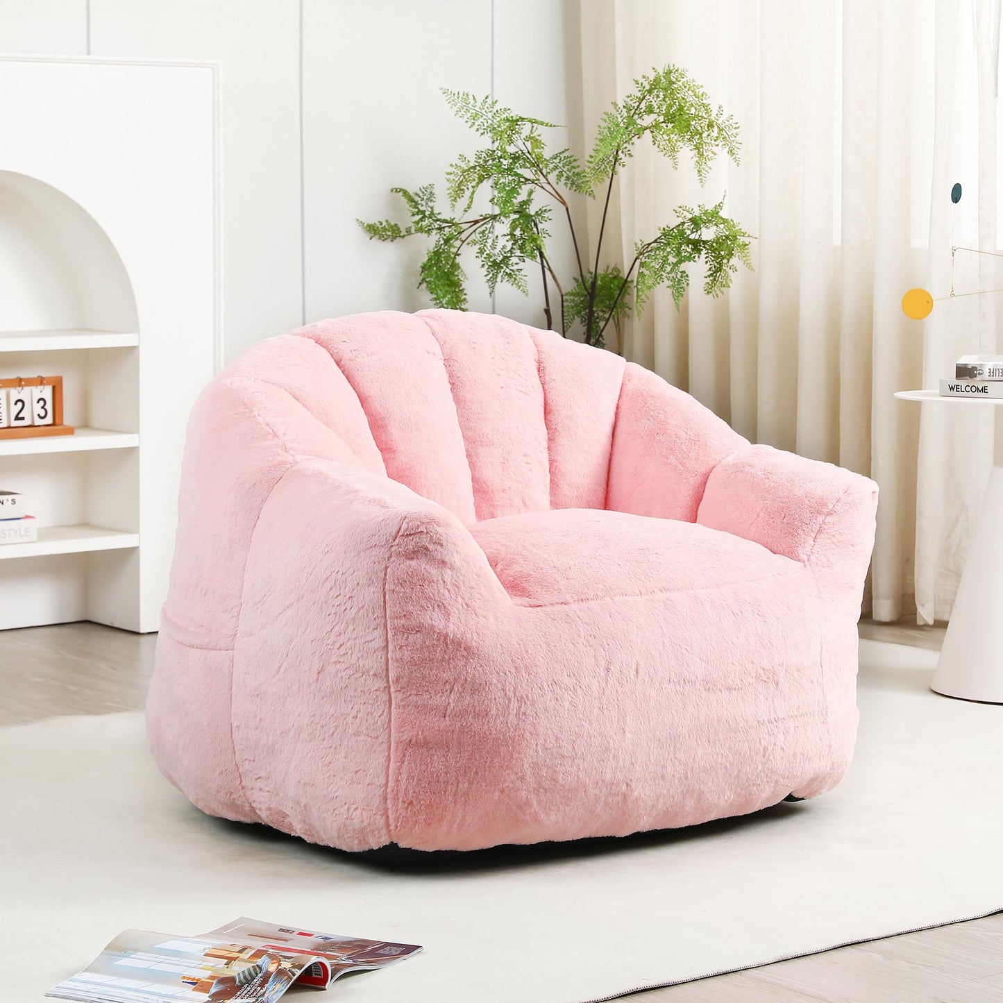Furniliving White Bean Bag Chair