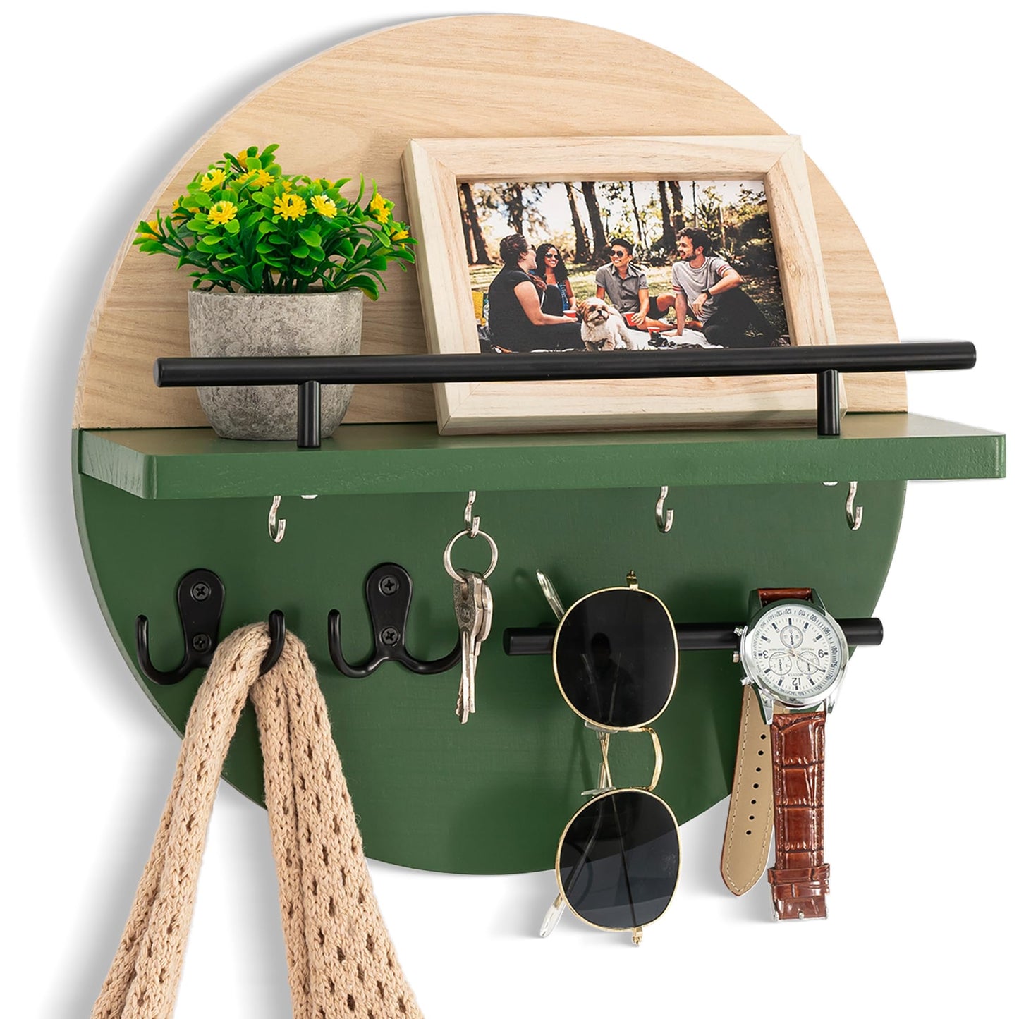 Wall Key & Mail Holder – Rustic