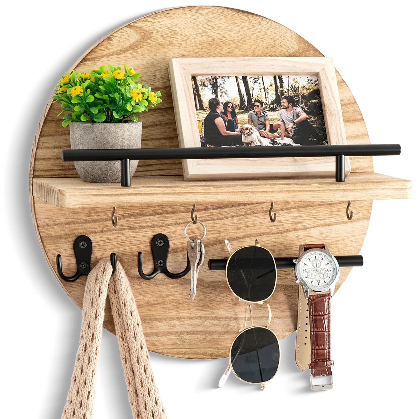 Wall Key & Mail Holder – Rustic