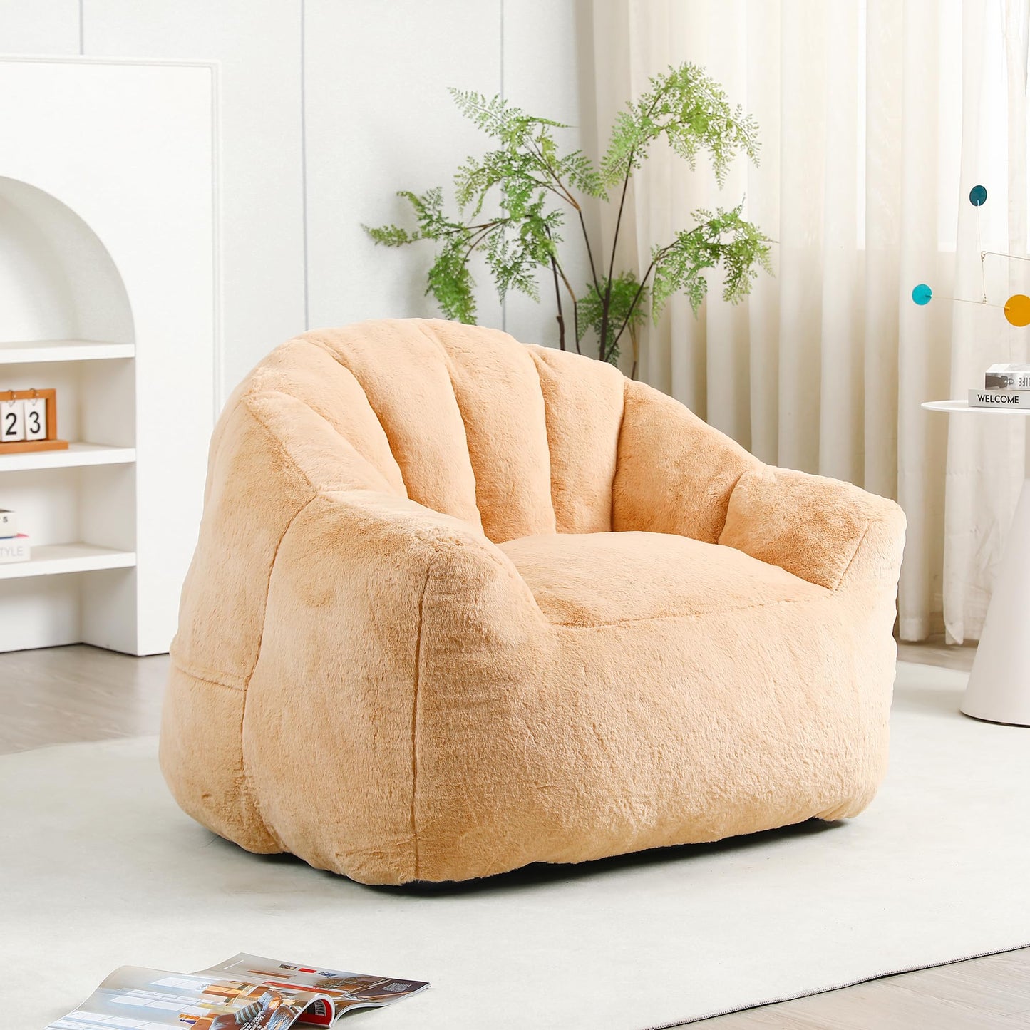 Furniliving White Bean Bag Chair