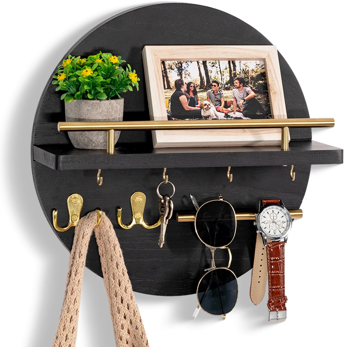 Wall Key & Mail Holder – Rustic