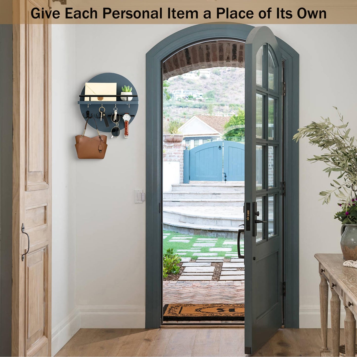 Wall Key & Mail Holder – Rustic