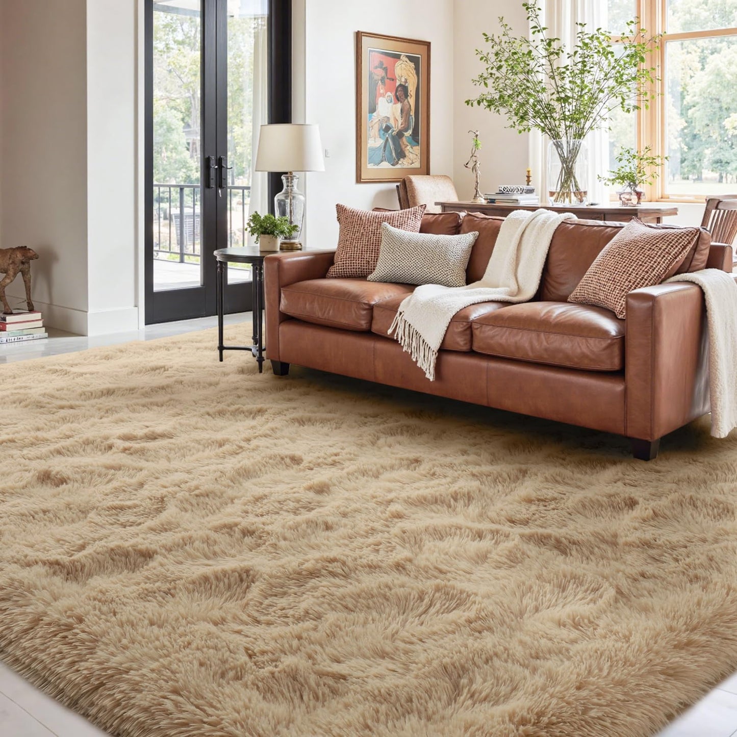 6x9 Ft Dark Grey Shag Area Rug