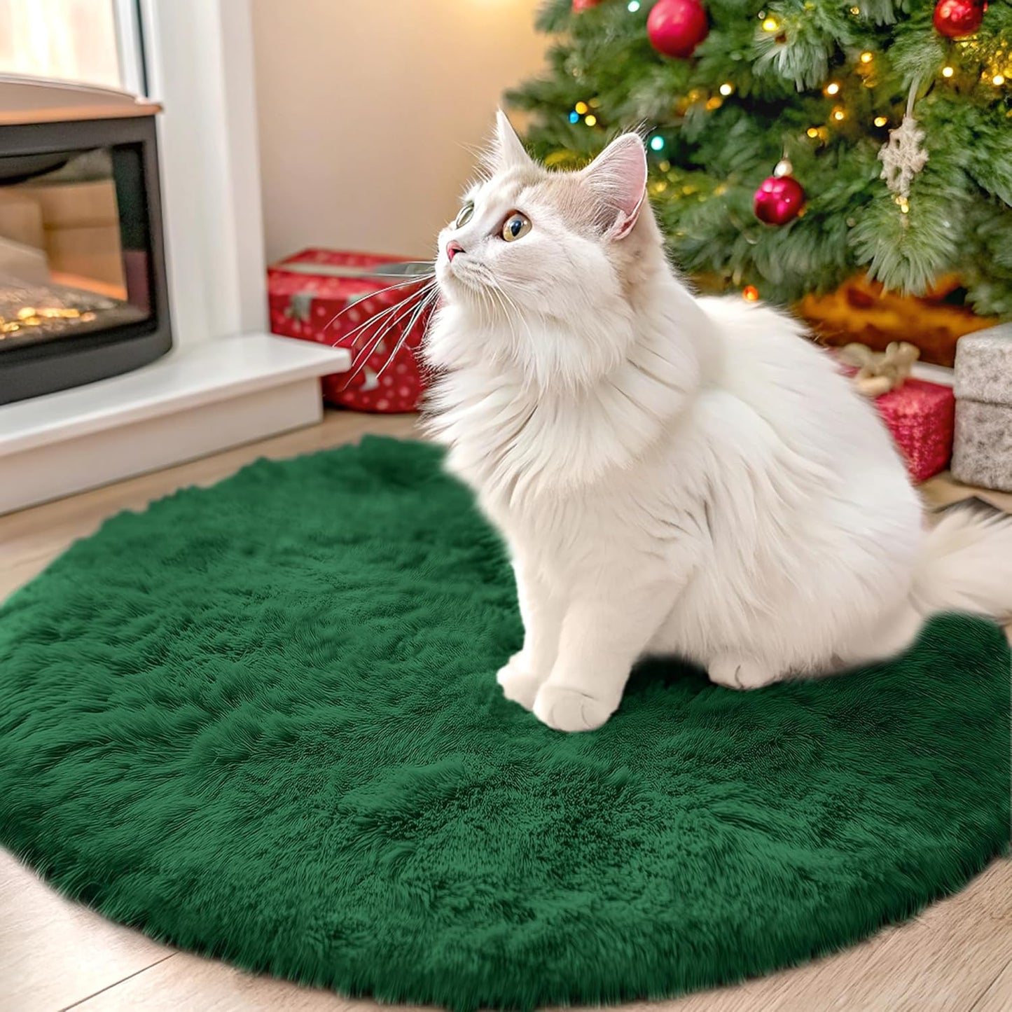 OLANLY 4x5.9 Grey Shag Rug