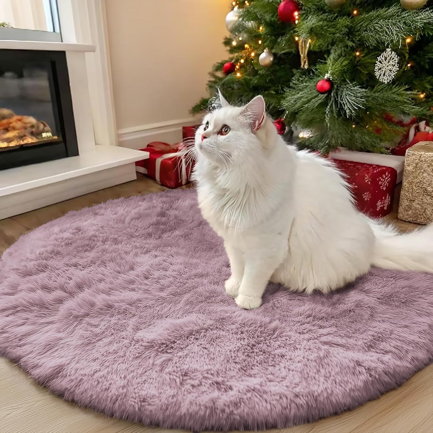 OLANLY 4x5.9 Grey Shag Rug