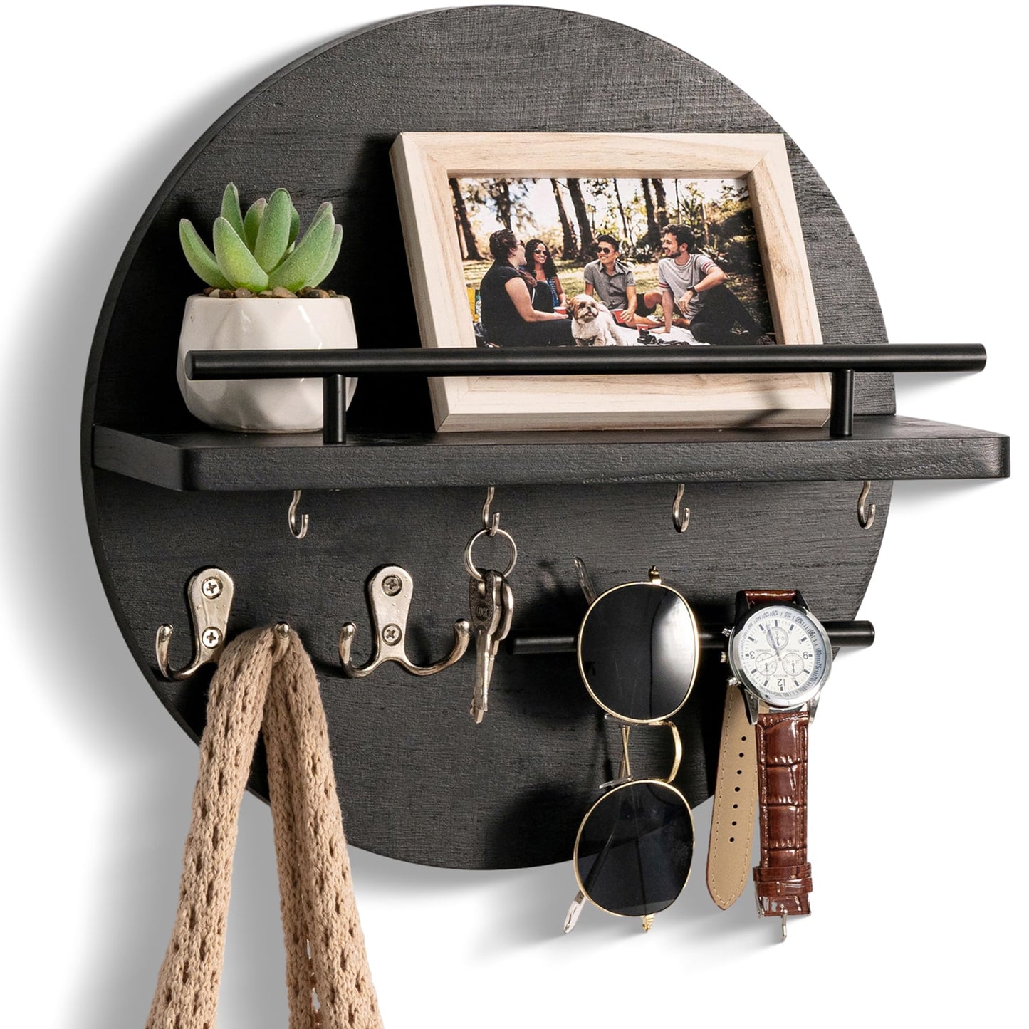 Wall Key & Mail Holder – Rustic