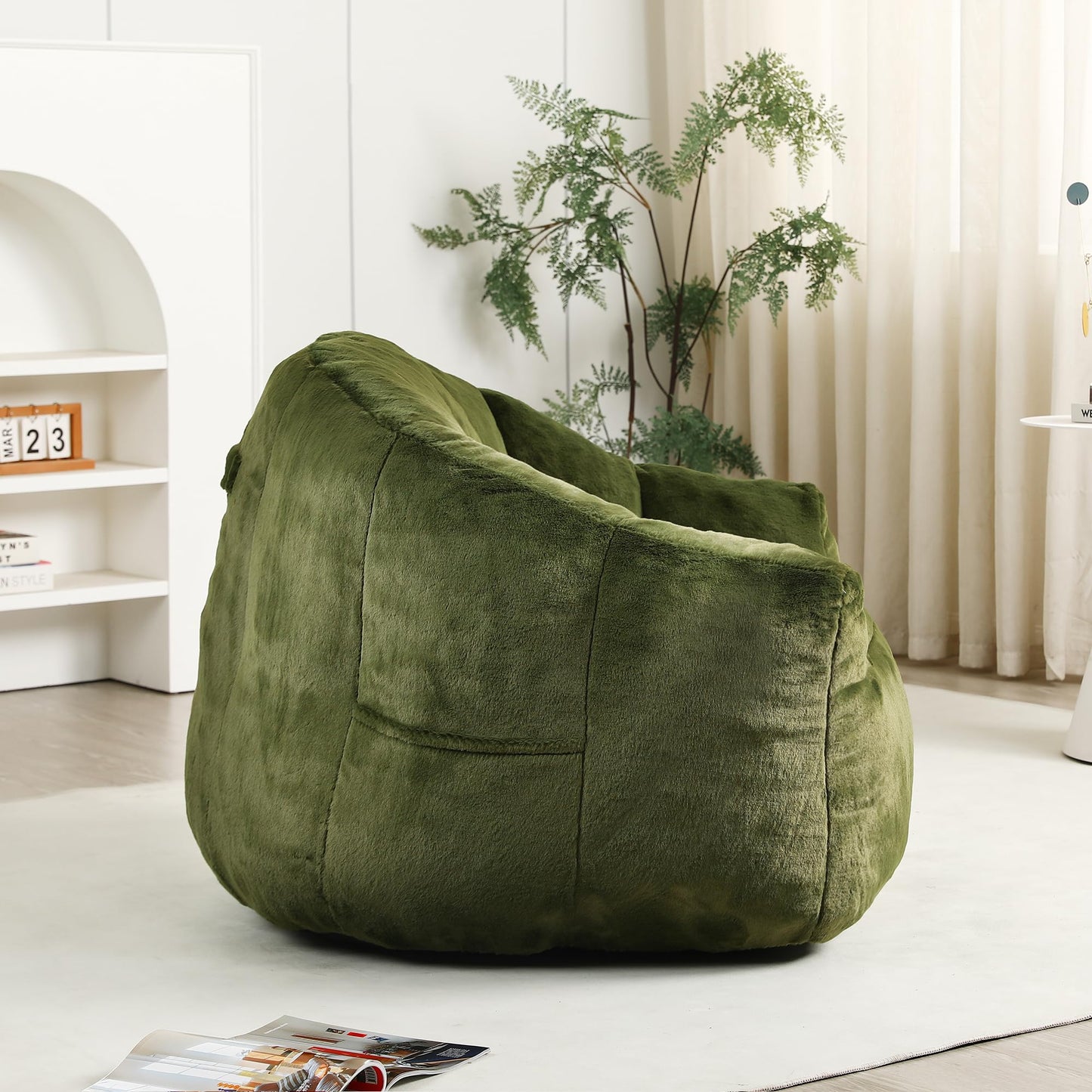 Furniliving White Bean Bag Chair