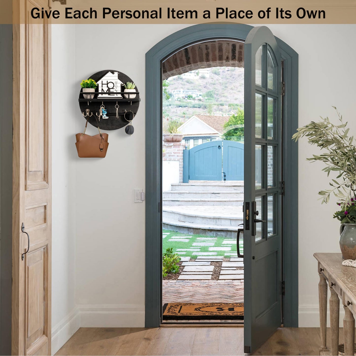 Wall Key & Mail Holder – Rustic