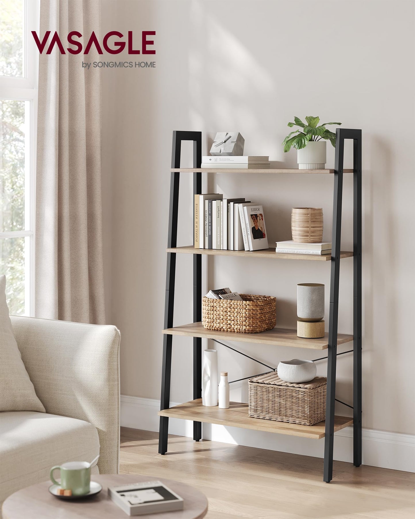 VASAGLE 5-Tier Ladder Bookshelf