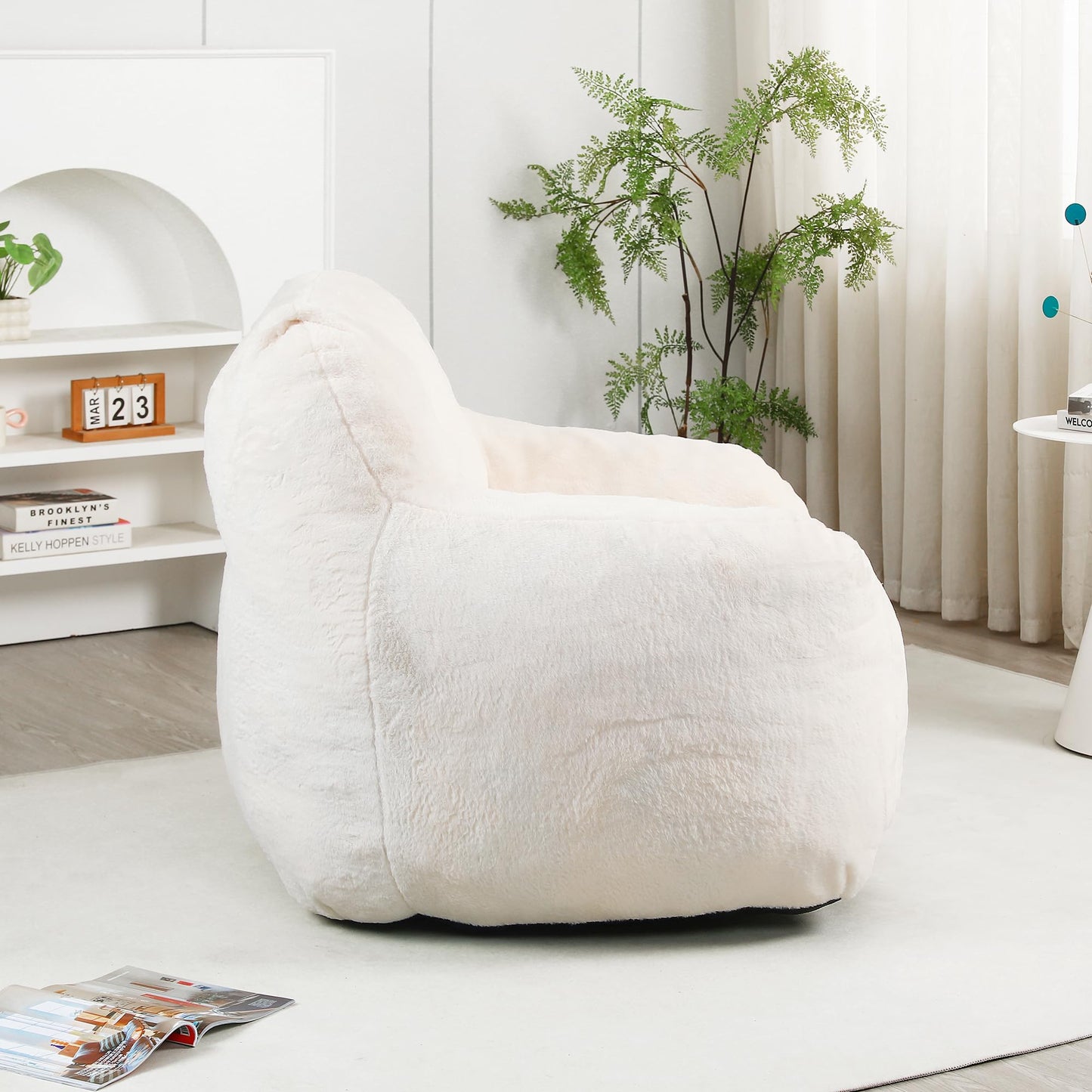Furniliving White Bean Bag Chair