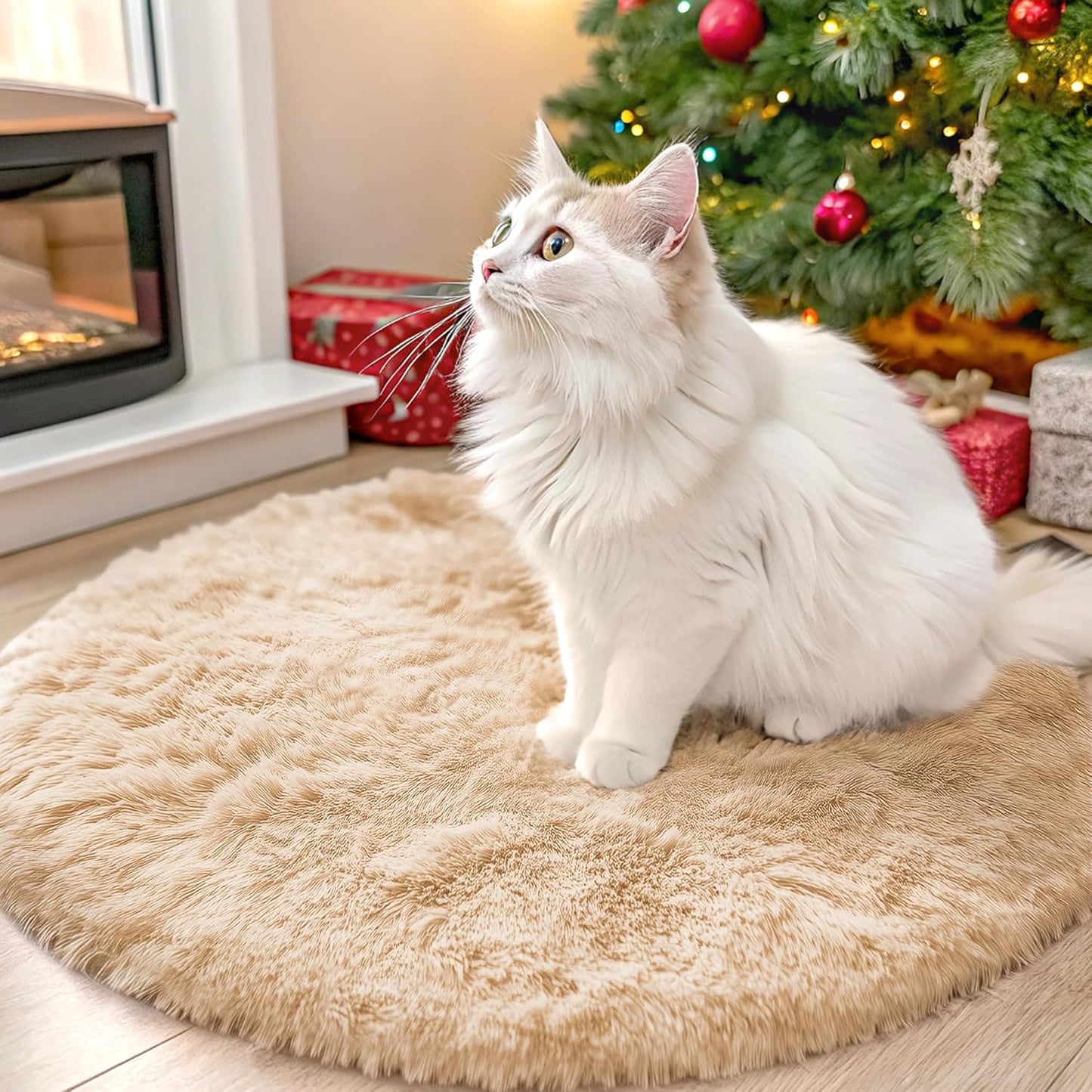 OLANLY 4x5.9 Grey Shag Rug