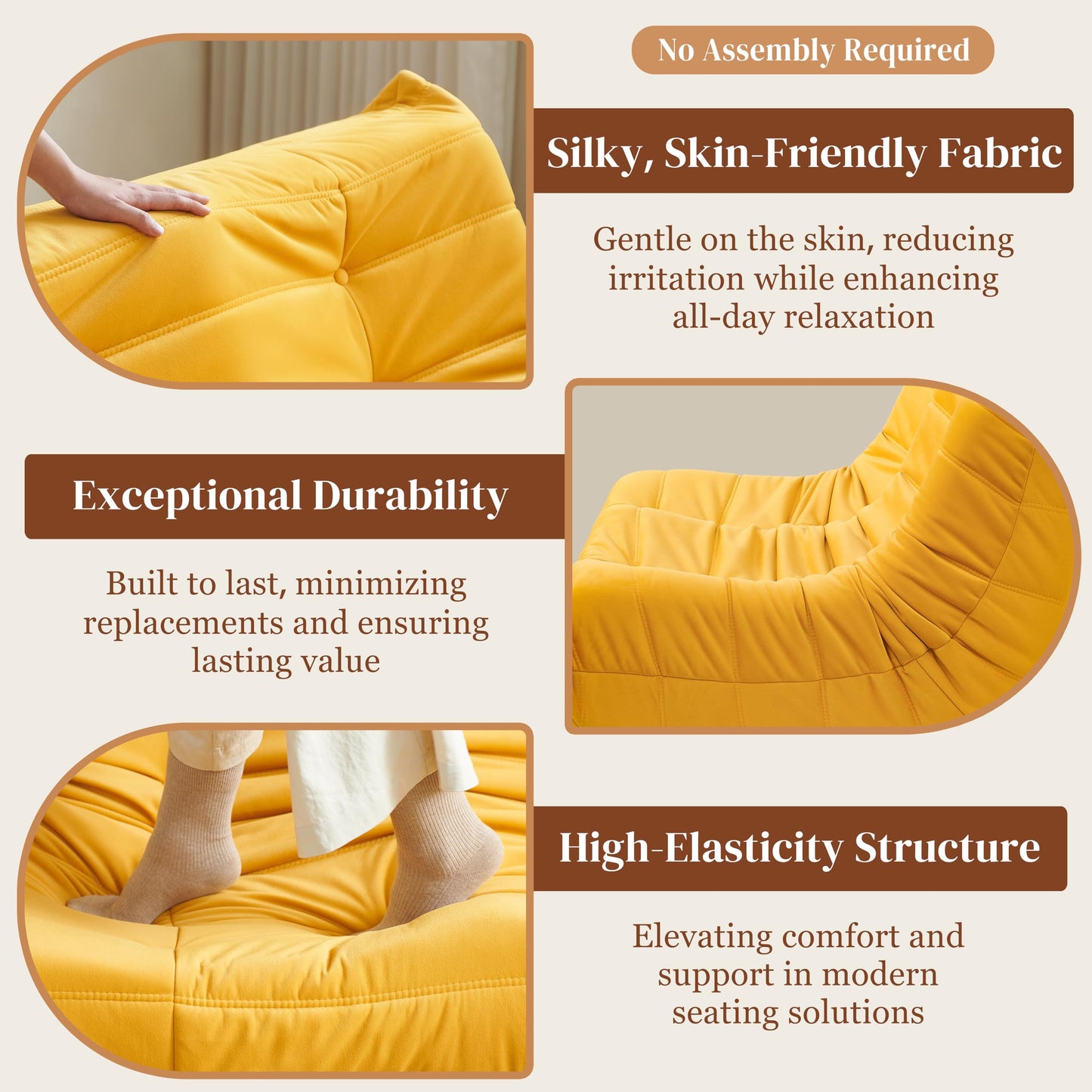 Dark Gray Memory Foam Bean Bag Chair