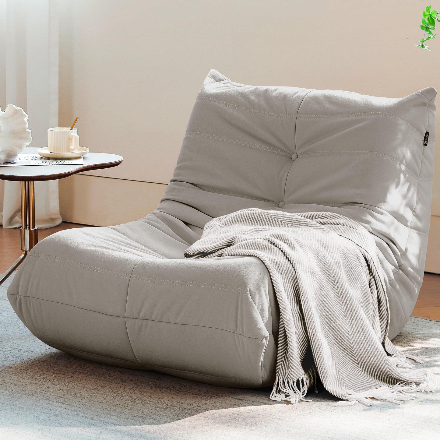 Dark Gray Memory Foam Bean Bag Chair