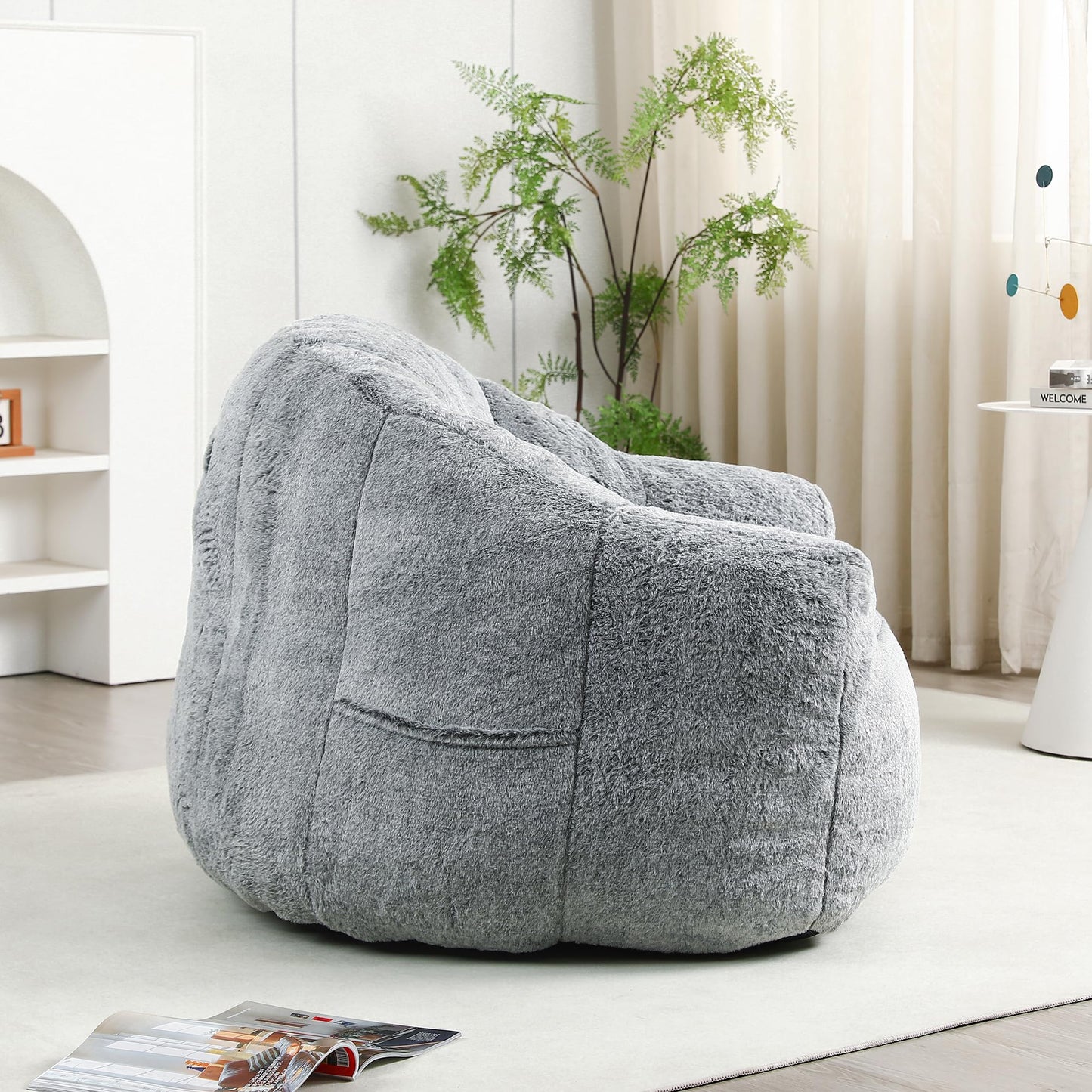 Furniliving White Bean Bag Chair