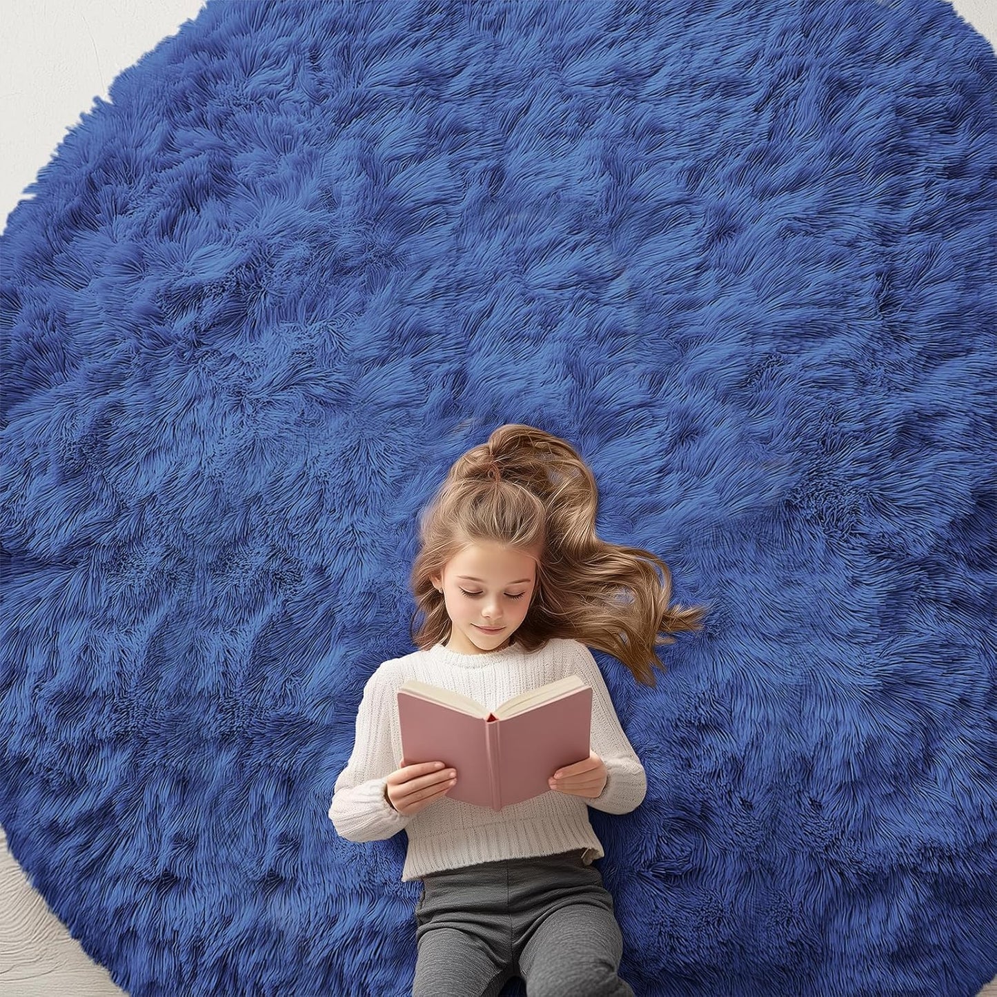 OLANLY 4x5.9 Grey Shag Rug