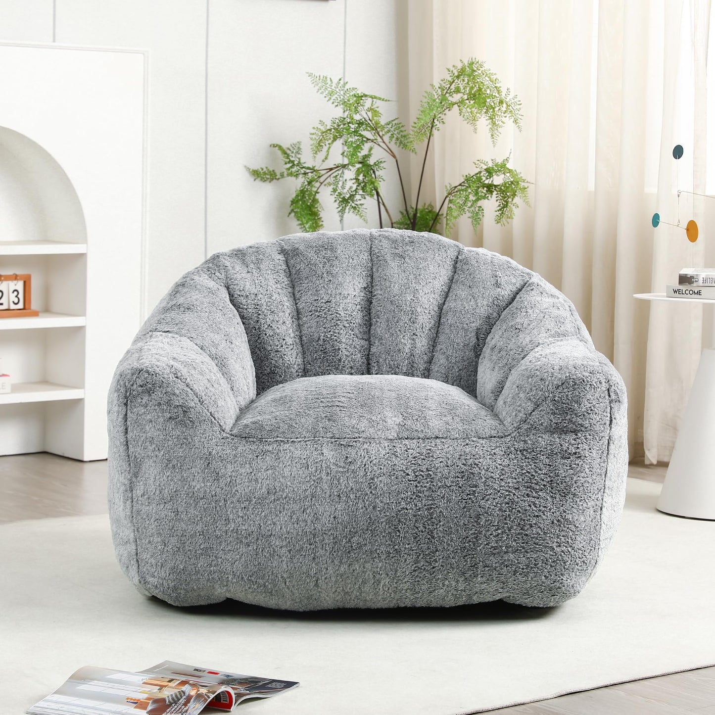 Furniliving White Bean Bag Chair