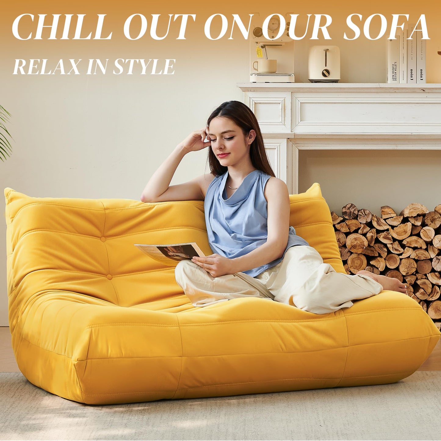 Dark Gray Memory Foam Bean Bag Chair
