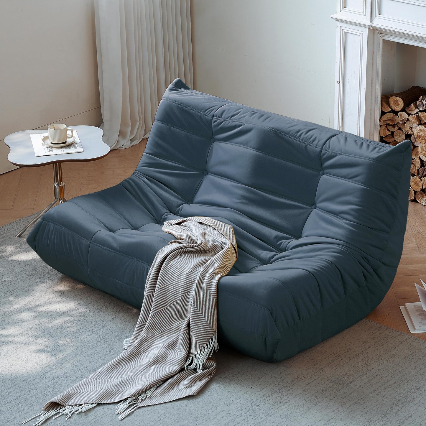 Dark Gray Memory Foam Bean Bag Chair