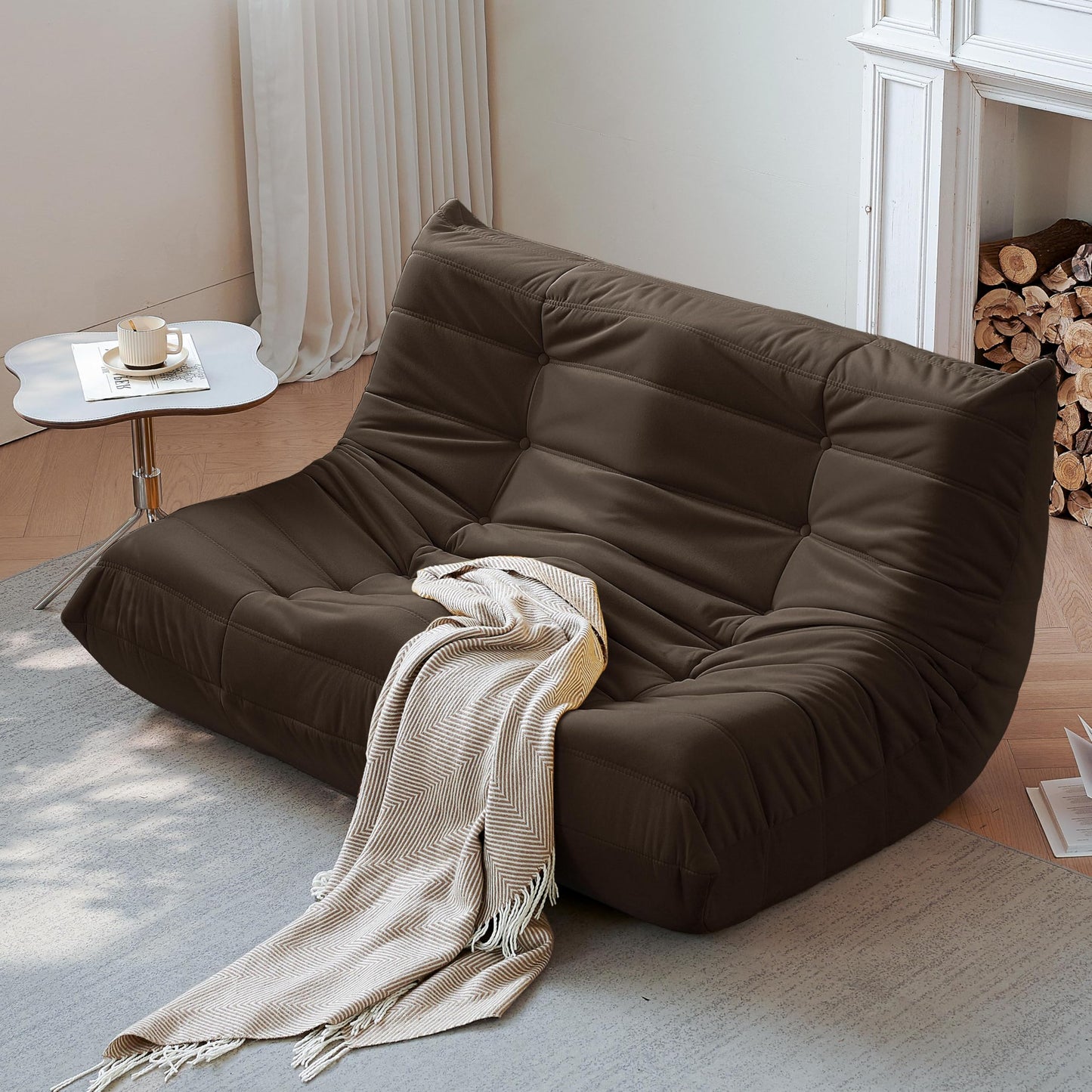 Dark Gray Memory Foam Bean Bag Chair