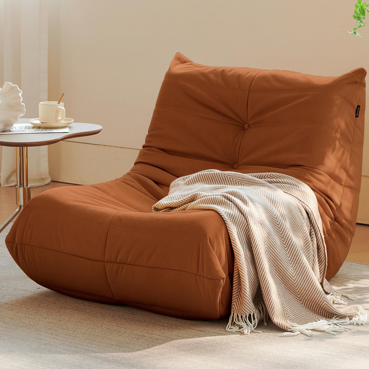 Dark Gray Memory Foam Bean Bag Chair