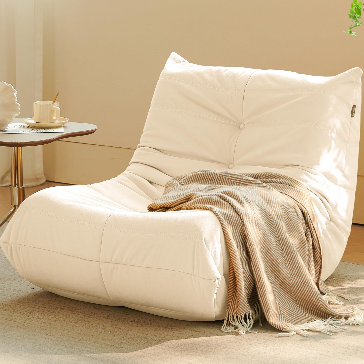 Dark Gray Memory Foam Bean Bag Chair