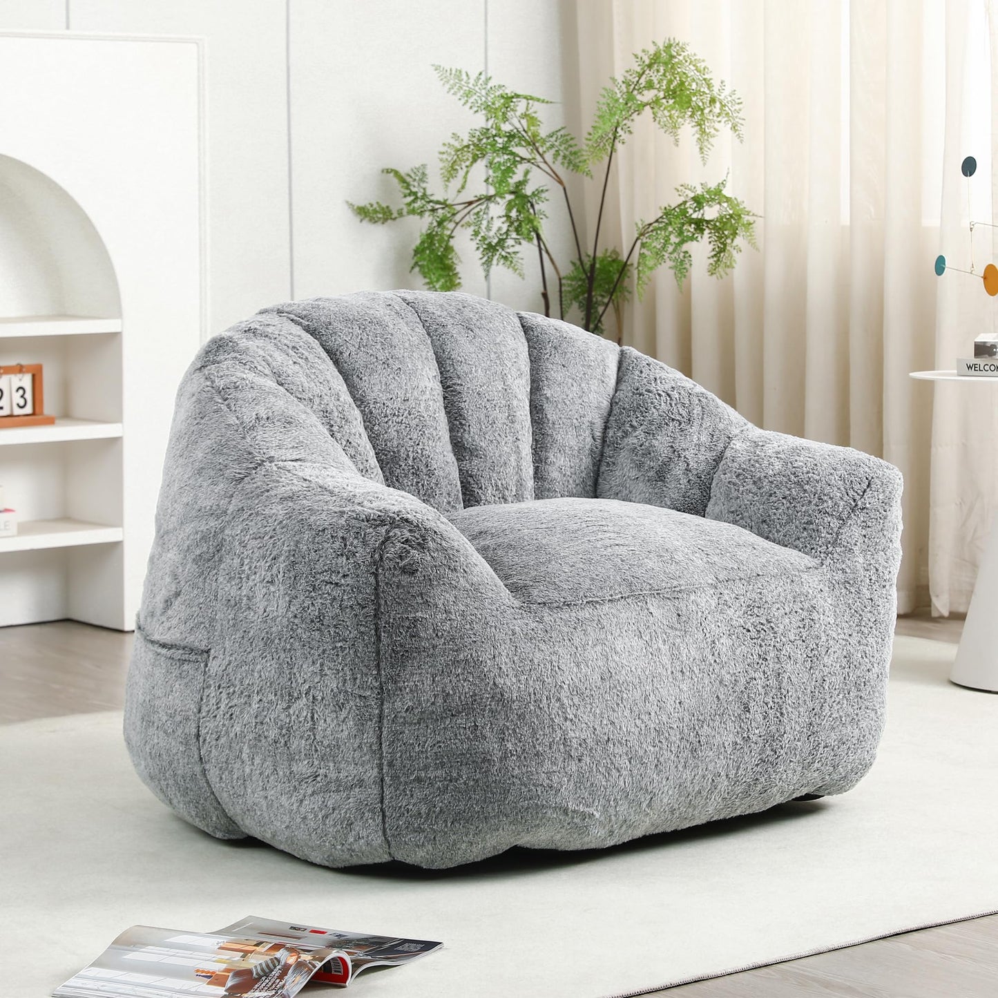 Furniliving White Bean Bag Chair