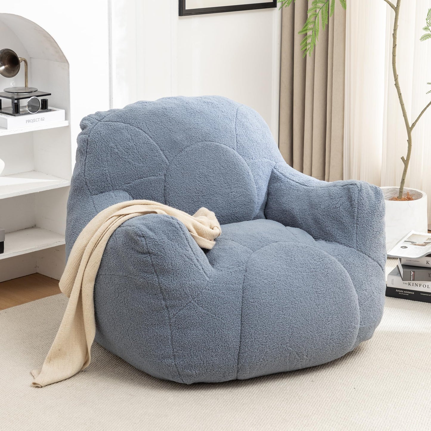 Furniliving White Bean Bag Chair