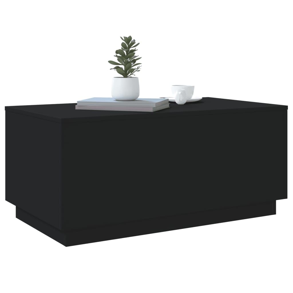 Black RGB LED Coffee Table – Rectangular