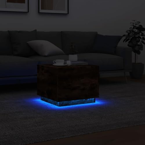 Black RGB LED Coffee Table – Rectangular
