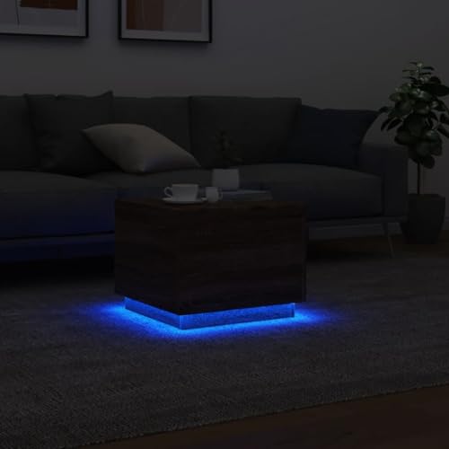Black RGB LED Coffee Table – Rectangular