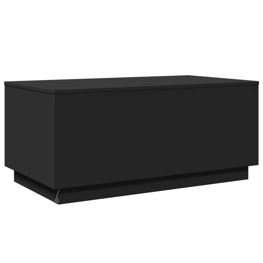 Black RGB LED Coffee Table – Rectangular