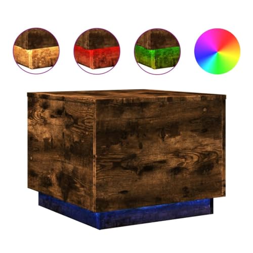 Black RGB LED Coffee Table – Rectangular