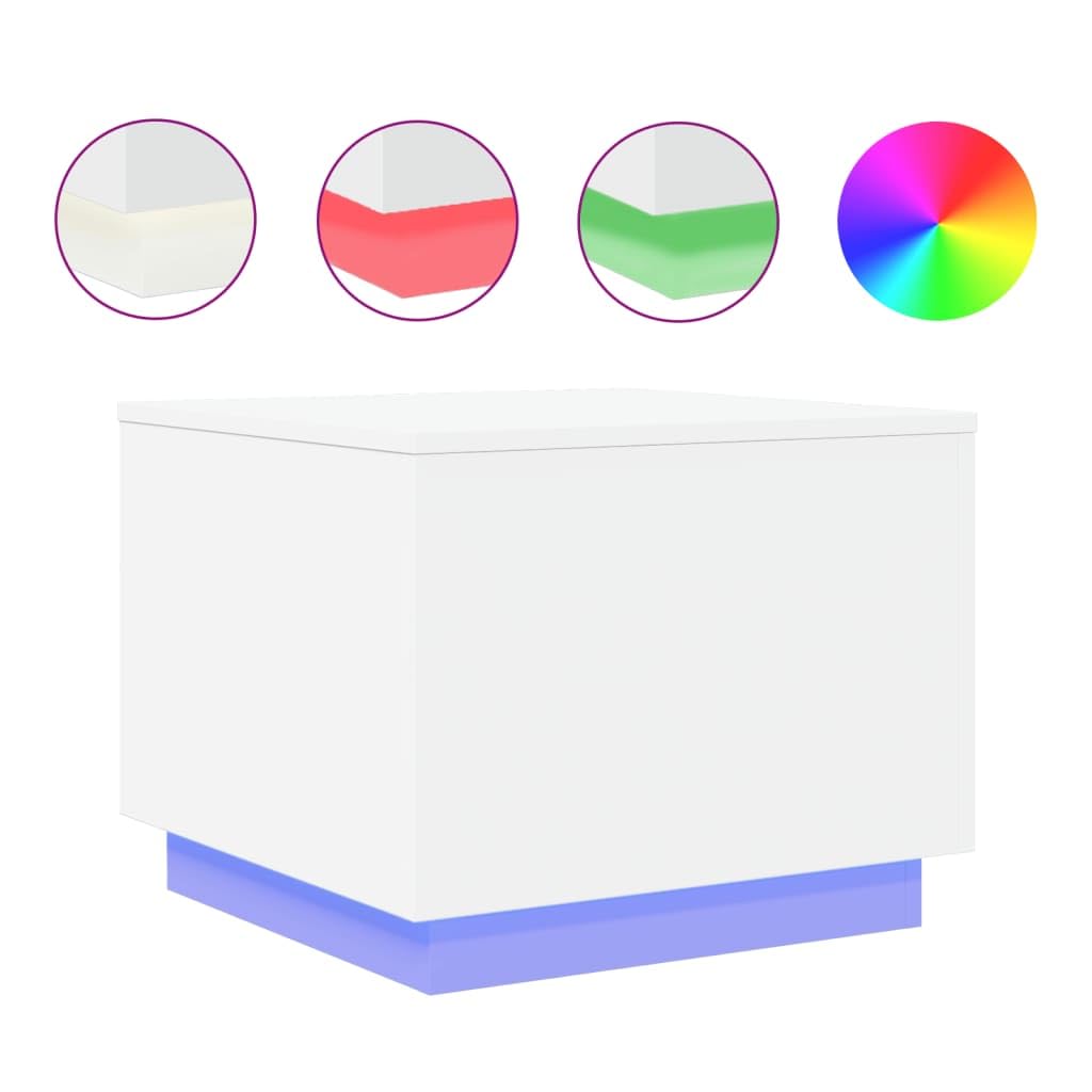 Black RGB LED Coffee Table – Rectangular