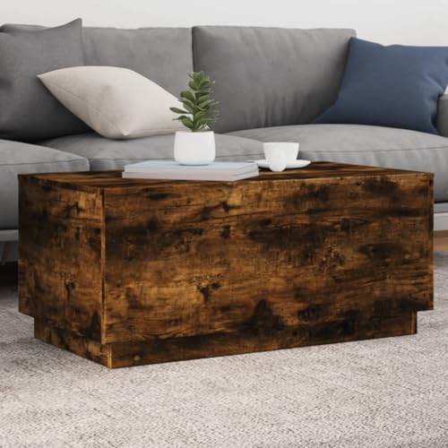 Black RGB LED Coffee Table – Rectangular
