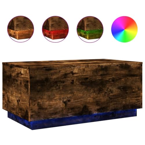 Black RGB LED Coffee Table – Rectangular