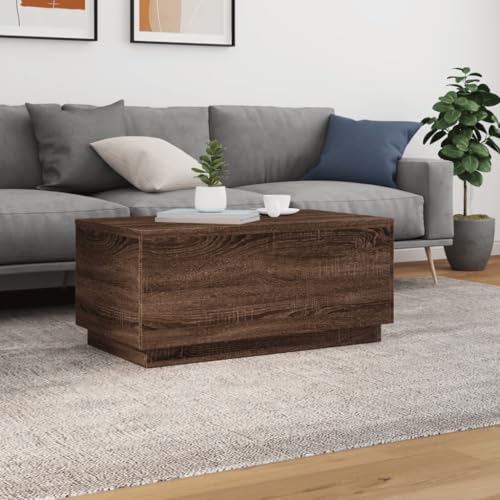 Black RGB LED Coffee Table – Rectangular