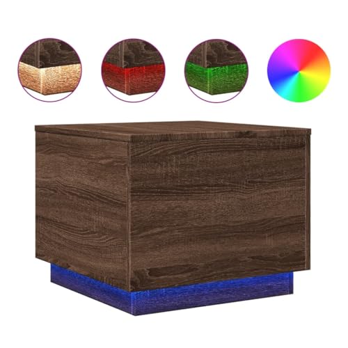 Black RGB LED Coffee Table – Rectangular